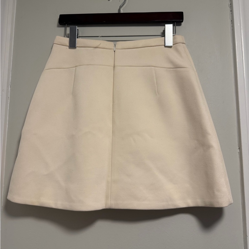 J. Crew Cream Pleated Front Skort - Picture 2 of 5